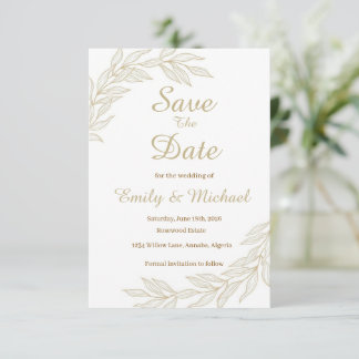 Flat Save The Date Card セーブザデート
