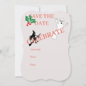 Flat Save The Date Card : HALLOWEENパーティー セーブザデート (裏面)
