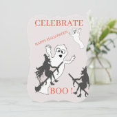 Flat Save The Date Card : HALLOWEENパーティー セーブザデート (スタンド正面)