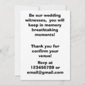 Flat Save The Date Card Wedding セーブザデート (裏面)