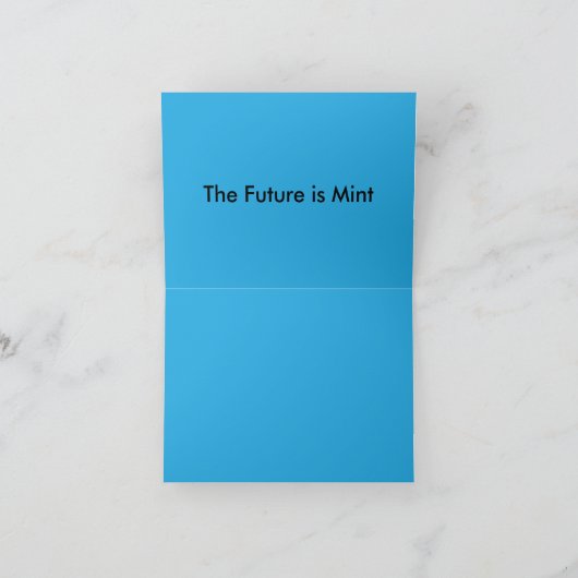 Flat Sky Blue Background for Web & Print サンキューカード (内部)