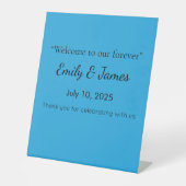 Flat Sky Blue Background for Web & Print 台座サイン (正面)