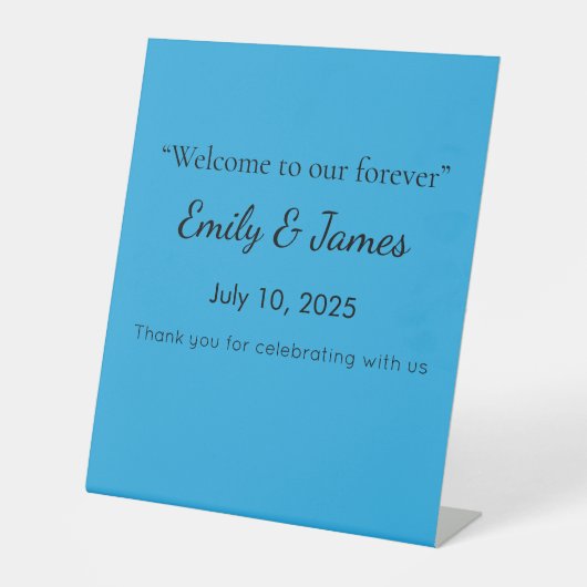 Flat Sky Blue Background for Web & Print 台座サイン (正面)