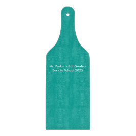 Flat Teal Background – Back-to-School Texture カッティングボード