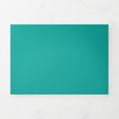 Flat Teal Background – Back-to-School Texture 三つ折りカード (カバー)