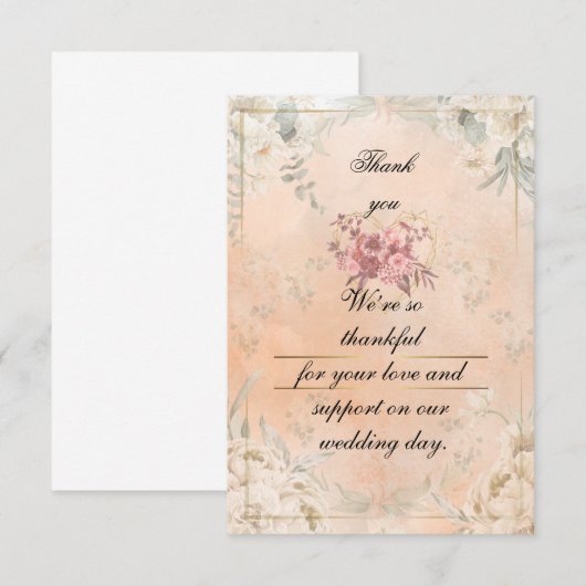 Flat Thank You Card サンキューカード (正面/裏面)