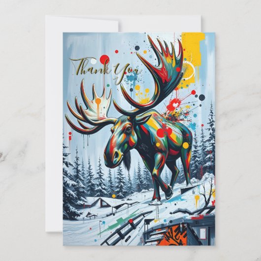 Flat Thank You Card サンキューカード (正面)