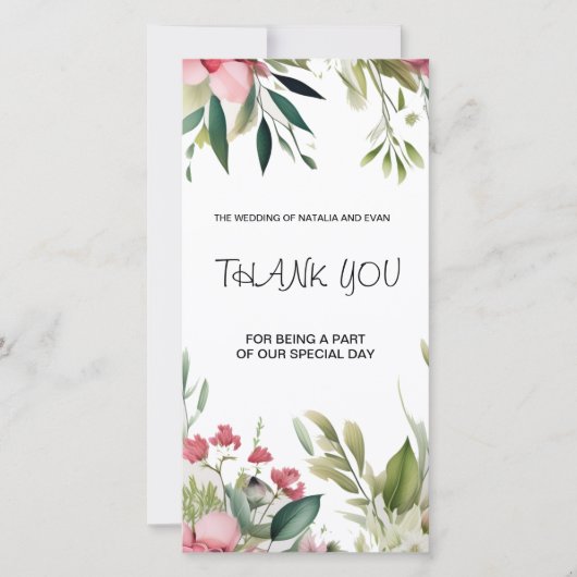 Flat Thank You Card サンキューカード (正面)