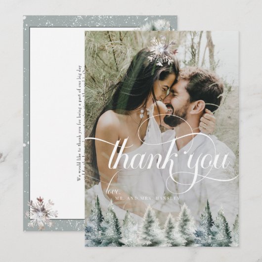 Flat Thank You Card サンキューカード (正面/裏面)