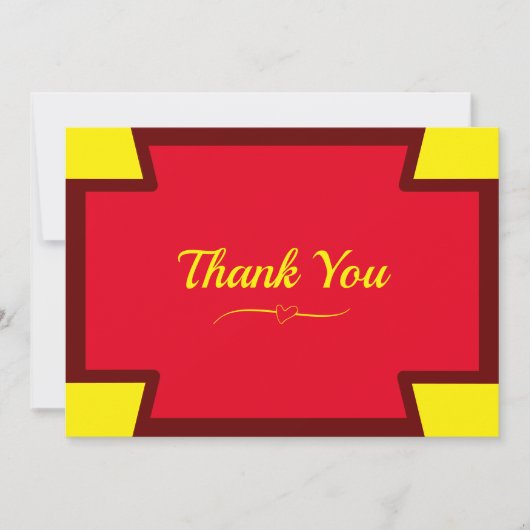 Flat Thank You Greeting Card カード (正面)