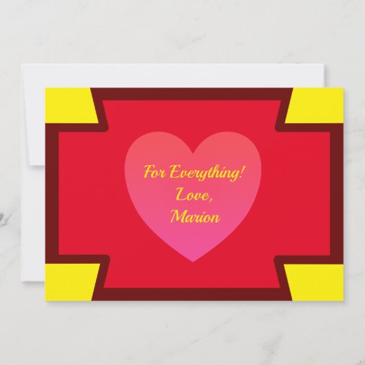 Flat Thank You Greeting Card カード (裏面)