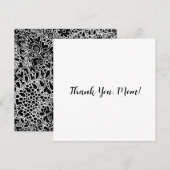 Flat ‘Thank You, Mom!’ Card with Floral Back サンキューカード (正面/裏面)