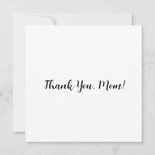 Flat ‘Thank You, Mom!’ Card with Floral Back サンキューカード (正面)