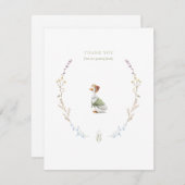 Flat thank you note - storybook blue サンキューカード (正面/裏面)