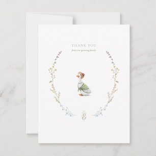 Flat thank you note - storybook blue サンキューカード