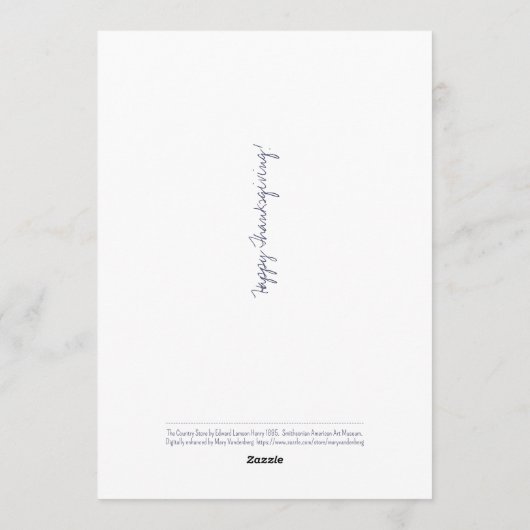 Flat Thanksgiving Card シーズンカード (裏面)