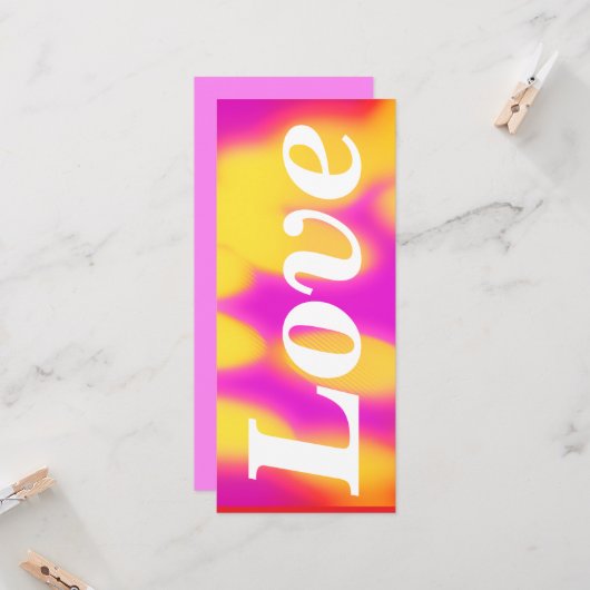 Flat Valentines day card. カード (正面/裏面インサイチュ)