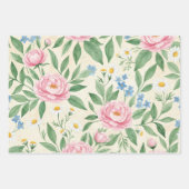 Flat Wrap Classic Spring Floral Wrapping Sheets ラッピングペーパーシート (正面2)