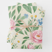 Flat Wrap Classic Spring Floral Wrapping Sheets ラッピングペーパーシート (インサイチュ)