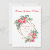 Flat Xmas Botanical Personalised Card シーズンカード (正面)