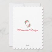 Flat Xmas Botanical Personalised Card シーズンカード (裏面)