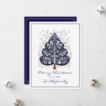 Flat Xmas Card - Scandinavian Christmas Tree
