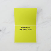 Flat Yellow Background – Back-to-School Texture カード (内部)