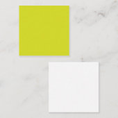 Flat Yellow Background – Back-to-School Texture スクエア名刺 (正面/裏面)