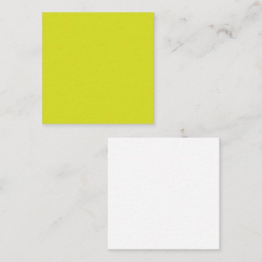 Flat Yellow Background – Back-to-School Texture スクエア名刺 (正面/裏面)