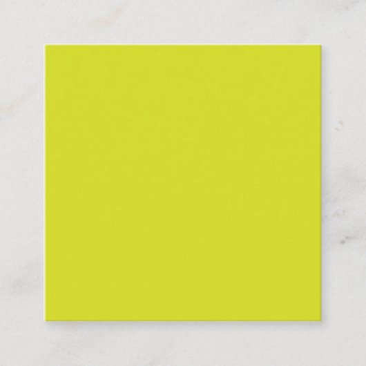 Flat Yellow Background – Back-to-School Texture スクエア名刺 (正面)