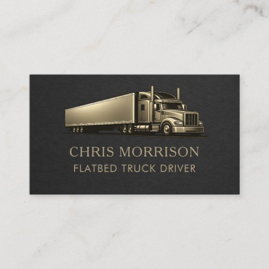 Flatbed Truck Driver Professional 名刺 (正面)