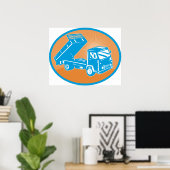 Flatbed Truck Vehicle Poster ポスター (ホームオフィス)