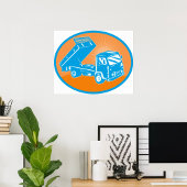 Flatbed Truck Vehicle Poster ポスター