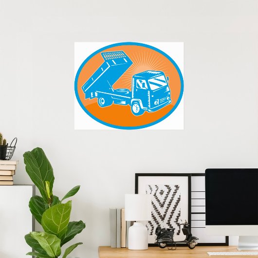 Flatbed Truck Vehicle Poster ポスター