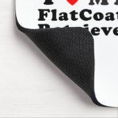 FlatCoatedのレトリーバー マウスパッド (コーナー)