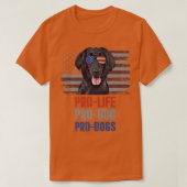 FlatCoated Retrievers Pro Life Pro God Pro Dogs Pr Tシャツ (デザイン正面)