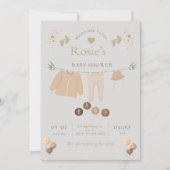 Flate Baby Shower Invitation  招待状 (正面)