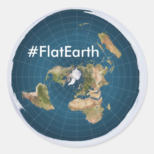 #FlatEarth 3"円形のステッカー ラウンドシール (正面)