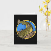 Flathead Catfish Fishing  カード (黄色い花)