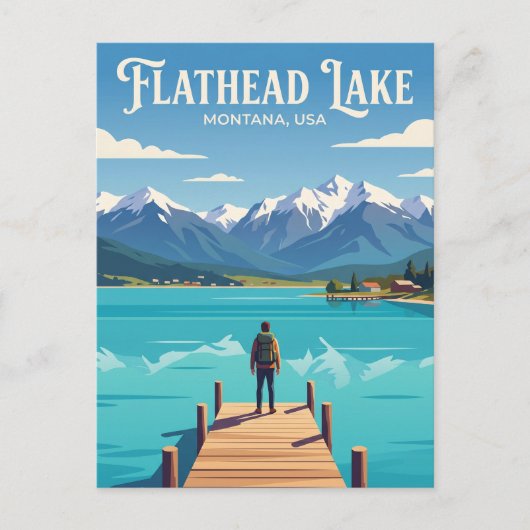 Flathead Lake USA ポストカード (正面)