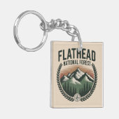 Flathead National Forest Montana Wilderness キーホルダー (正面左)