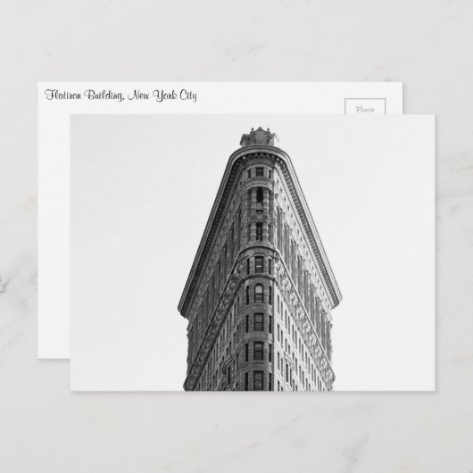 Flatironの建物、ニューヨークシティの郵便はがき ポストカード (正面/裏面)