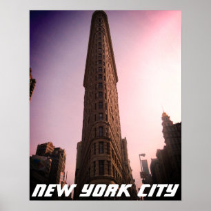 Flatiron地区、ニューヨーク、NY -洒落男芸術 ポスター