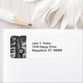 Flatiron建物とClock in Black and White ラベル (インサイチュ)