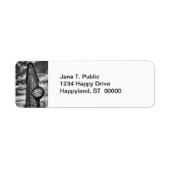 Flatiron建物とClock in Black and White ラベル (正面)