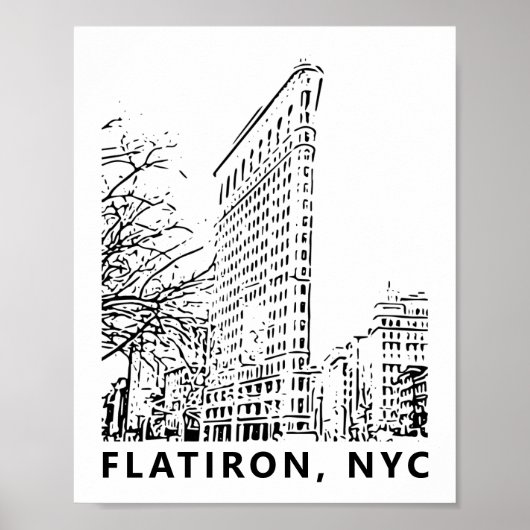 Flatiron Building Art Poster ポスター (正面)