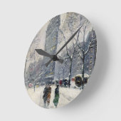 FLATIRON BUILDING NEW YORK CITY ラウンド壁時計 (傾斜)