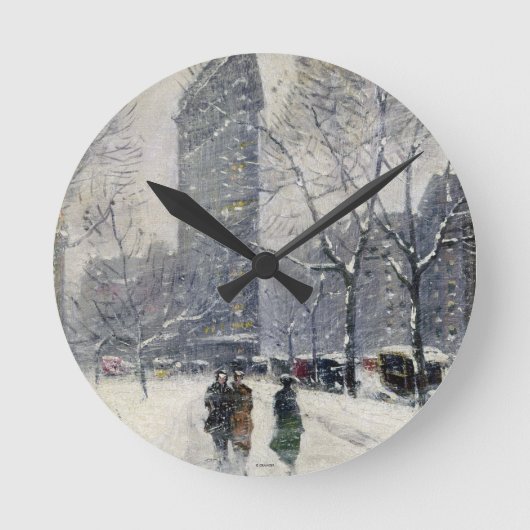 FLATIRON BUILDING NEW YORK CITY ラウンド壁時計 (正面)