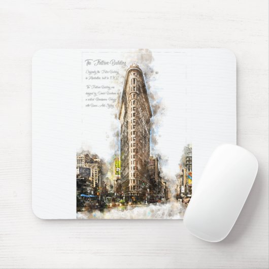 FlatIron Building Watercolor マウスパッド (マウス)