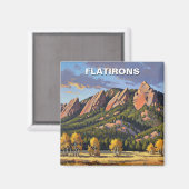 Flatirons Colorado Travel マグネット (正面/裏面)